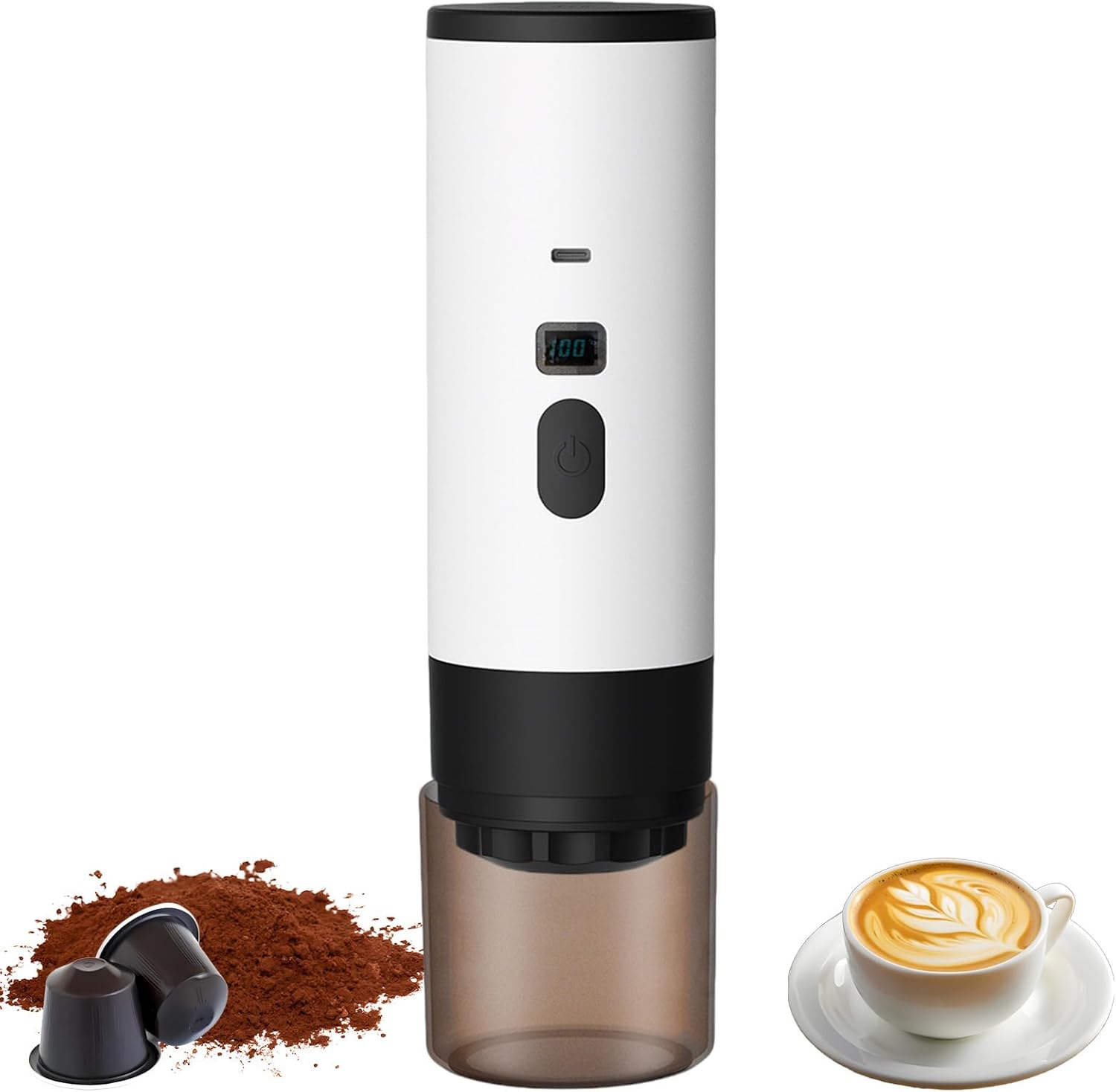 3u1 Prenosiva Espresso Mašina 12V sa Grejanjem Vode i LCD Displejom