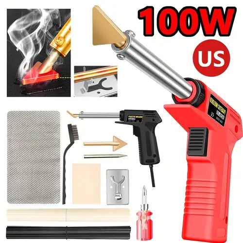 Set za zavarivanje plastike 100W – prenosivi komplet za popravku branika, tabli, kajaka i rezervoara