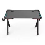 Gejmerski Sto LED RGB – Moderan Gaming Desk sa Držačem za Slušalice i Piće