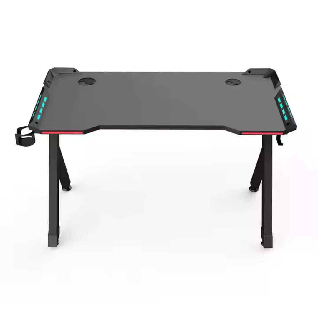 Gejmerski Sto LED RGB – Moderan Gaming Desk sa Držačem za Slušalice i Piće