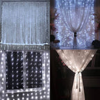 LED zavesa novogodisnja 3x3 metara Bela