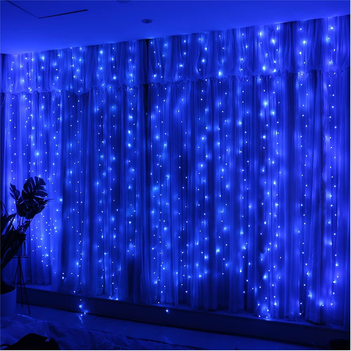 LED zavesa novogodisnja 3x3 metara Plava