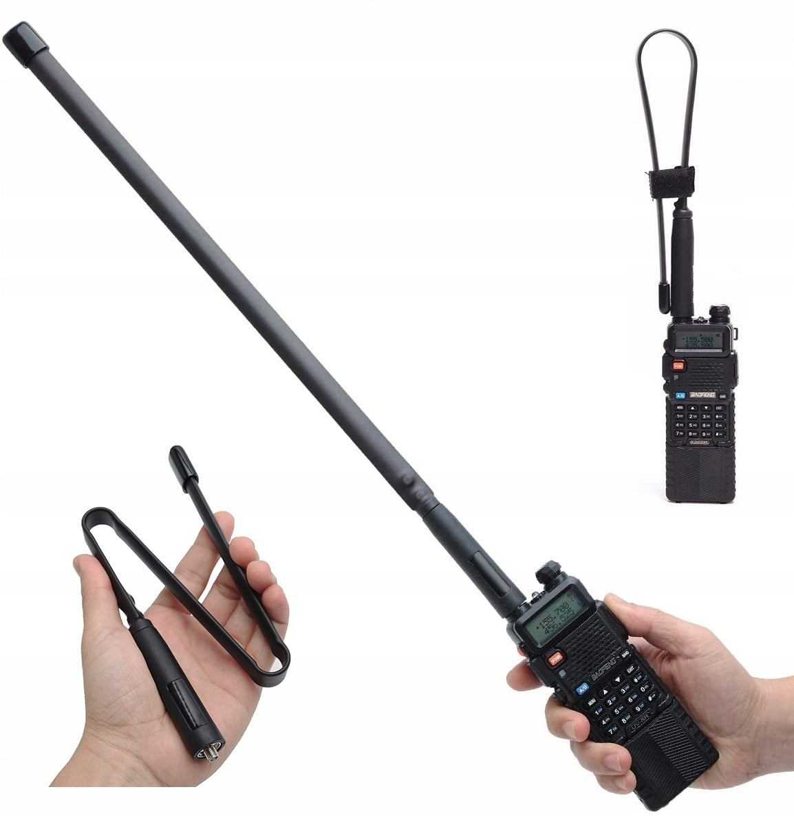 Taktička Antena 48cm za Baofeng UV-5R / UV-6R / UV-82 – Pojačan Signal i Veći Domet