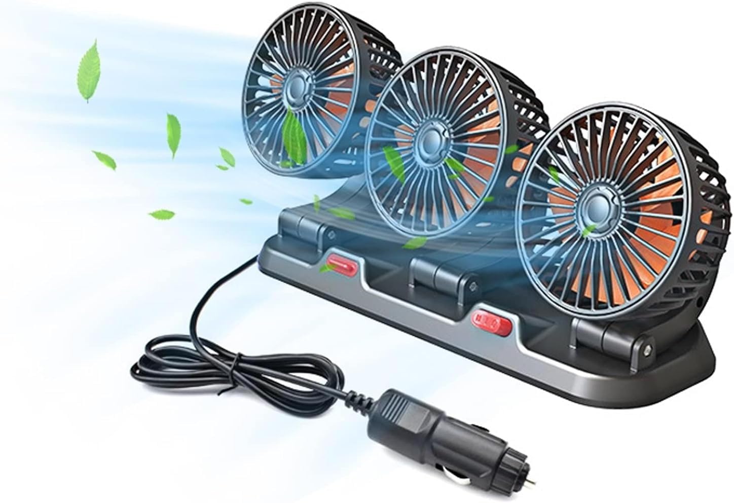 Trostruki Ventilator za Auto 12V – 3u1 Sistem za Brzo Hlađenje Vozila