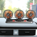 Trostruki Ventilator za Auto 12V – 3u1 Sistem za Brzo Hlađenje Vozila