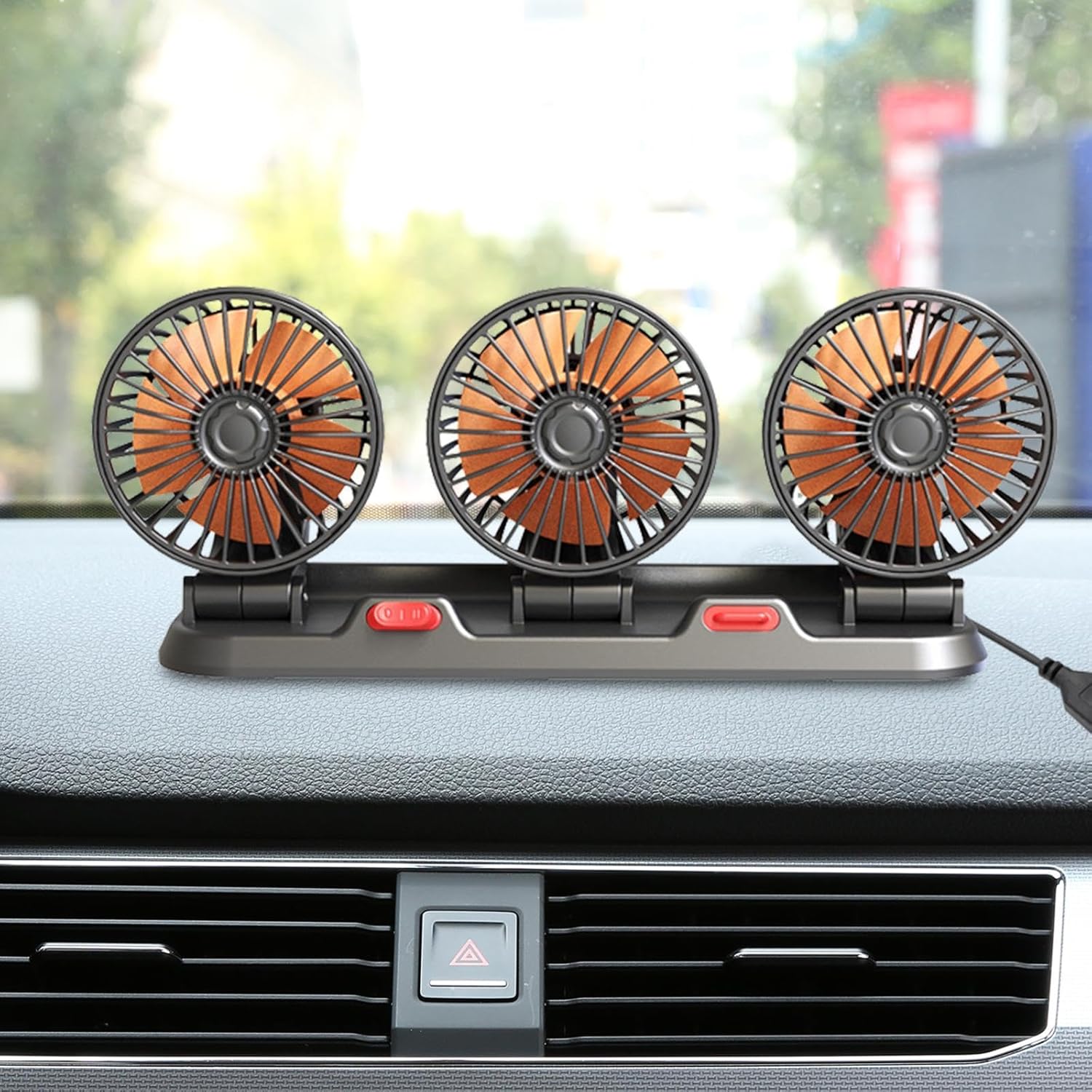 Trostruki Ventilator za Auto 12V – 3u1 Sistem za Brzo Hlađenje Vozila