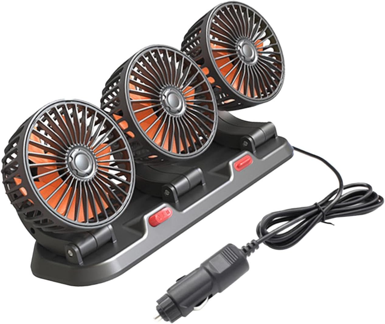 Trostruki Ventilator za Auto 12V – 3u1 Sistem za Brzo Hlađenje Vozila