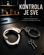 Čelične Lisice na Lancu sa 2 Ključa