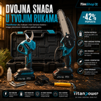 Aku set Testera i Makaze 88v dve baterije
