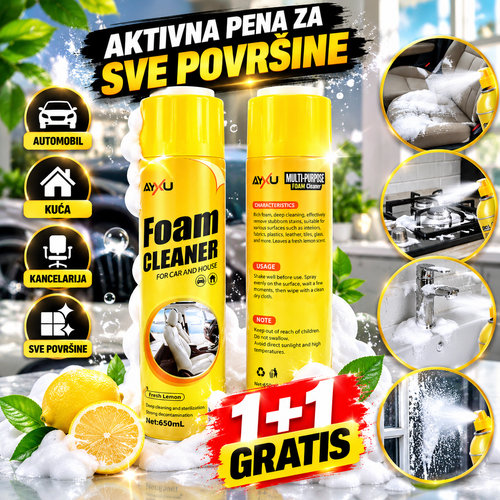 1+1 GRATIS Aktivna Pena za Čišćenje – Univerzalno Sredstvo za Sve Površine