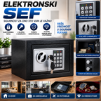 Elektronski Sef sa 2 Ključa – Digitalni Sef sa Šifrom za Novac, Dokumenta i Dragocenosti