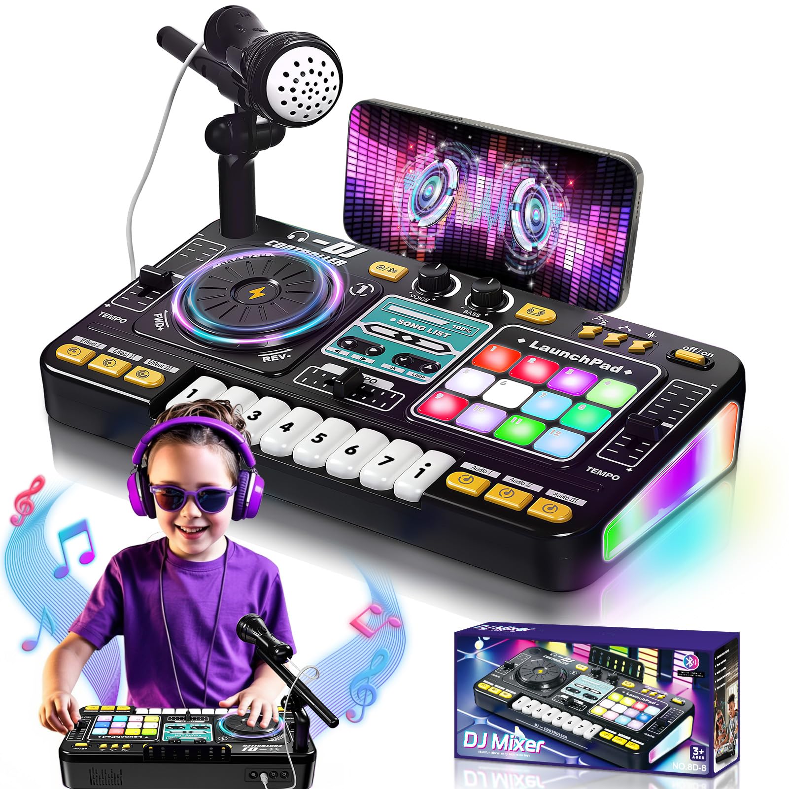 DJ Mikseta za Decu – Muzička Igračka sa Svetlom i Zvukom za Male DJ-eve