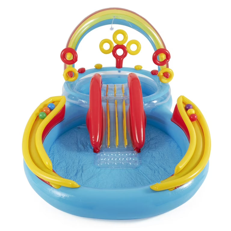 Rainbow Play Center na Naduvavanje – Dečiji Vodeni Park sa Toboganom za Leto