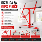Dizalica za Gips Ploče – Profesionalni Lift za Montažu Rigips i Knauf Ploča do Plafona