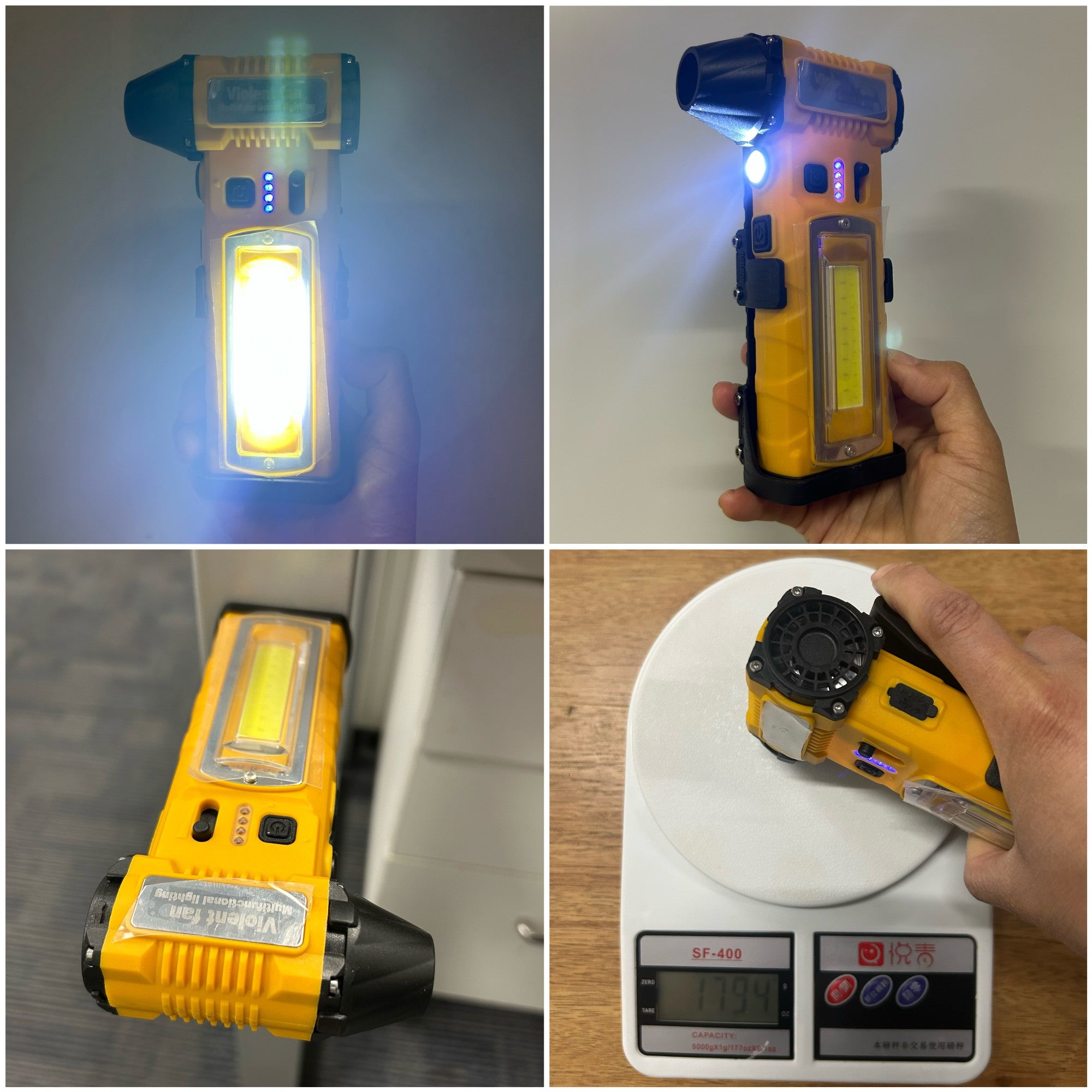 F020 Turbo Ventilator 10u1 – Prenosiva Duvalica sa LED Svetlom za Kampovanje, Auto i Elektroniku