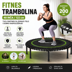 Fitnes Trambolina za Vežbanje 48” – Profesionalni Rebounder za Kardio, Mršavljenje i Kućni Trening | Mini Fitness Trampolina za Odrasle