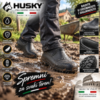 HUSKY Vodootporne Kaljače 42–46 sa Anatomski Uloškom – Protivklizne Radne Cipele