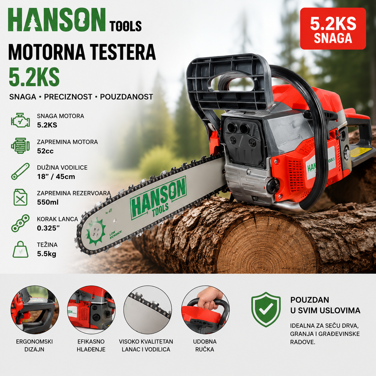 motorna testera, hanson testera, hanson motorna testera, testera 5.2ks, benzinska testera, motorna pila, testera za drva, testera za sečenje drveta, profesionalna motorna testera, testera za šumu, testera za domaćinstvo, lančana testera, motorna pila za drva, testera za ogrrev, alat za sečenje, baštenski alat, šumski alat, motorna testera jaka, testera za trupce, testera za grane, motorna pila profesionalna, benzinska pila, chainsaw, gasoline chainsaw, wood cutting saw, tree cutting saw, logging chainsaw, f