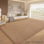 Premium Mekani Tepih 150x200 cm – Moderan Etison za Dnevnu Sobu, Spavaću Sobu i Enterijer | Bež, Bela i Siva Boja