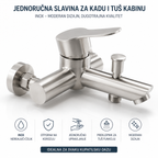 Jednorucna slavina za kadu, tus kabinu od inox