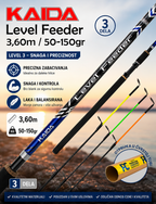 Kaida Level Feeder Štap 3.60m 50-150g – Profesionalni Feeder Štap za Daleke Zabačaje i Precizan Ribolov