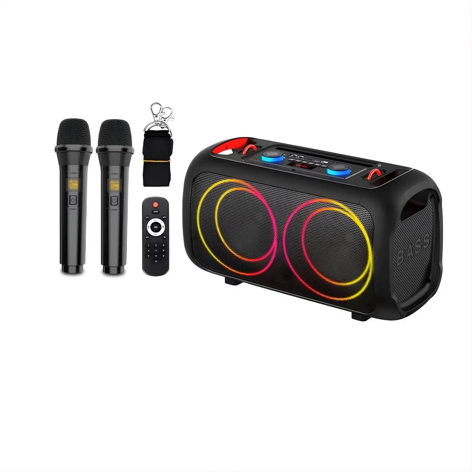 Karaoke Bluetooth Zvučnik ZQS-L17 40W sa Bežičnim Mikrofonom – Prenosivi Party Speaker sa LED Svetlima