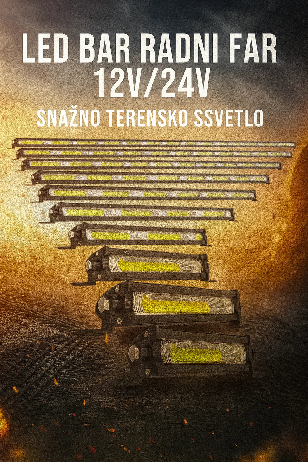 LED Bar Radni Far 50 inca 144w 12V/24V Snažno Terensko Svetlo za SUV, ATV i Kamione