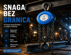 Lančana Dizalica 3T x 3M – Ručna Dizalica Nosivosti 3000 kg sa Lancem 3 Metra za Podizanje Tereta
