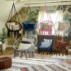 Ljuljaška Gnezdo Viseća – Boho Macrame Ljuljaška za Terasu, Balkon i Dnevnu Sobu | Udobna i Čvrsta Nosivost 120kg