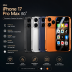 Mini iPhone 17 Pro Max 5G 4/64GB – Ultra Kompaktan Android 14 Smart Telefon sa Dual SIM, HD Kamerom i Premium Dizajnom