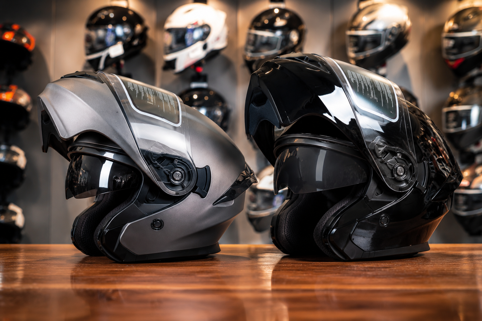 Premium Moto Kaciga na Preklop sa Duplim Vizirom – Flip-Up Modularna Kaciga za Touring, Skuter i Motocikl