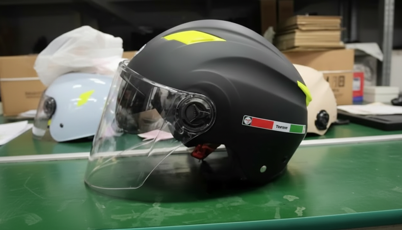 Moto Kaciga sa Vizirom – Zaštitna Kaciga za Motor i Skuter (Bela i Crna)