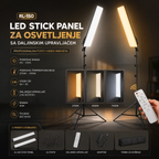 RL-150 LED Stick Panel za Osvetljenje sa Daljinskim Upravljačem | Profesionalna Foto i Video Rasveta