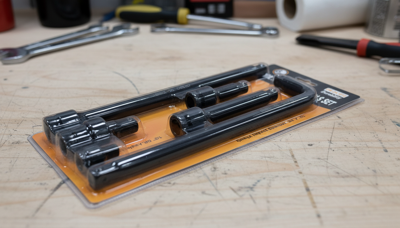 Set produžetaka za gedoru 1/2" – 6 delova CR-MO | Udarni nastavci + kardanski zglob