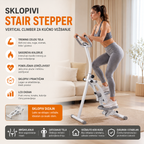 Sklopiva Fitness Sprava za Kućni Trening – Stair Stepper Vertical Climber za Noge, Stomak i Kardio