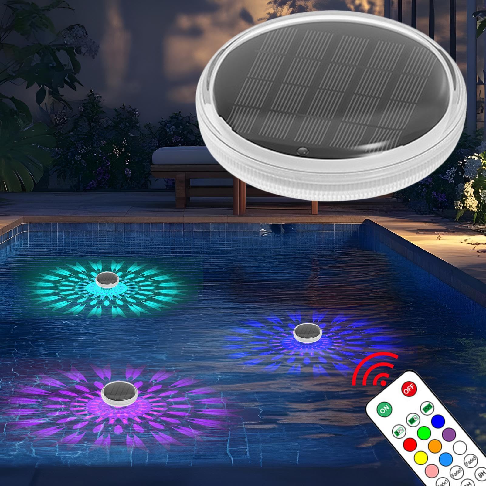 Solarna RGB LED lampa za bazen i fontanu
