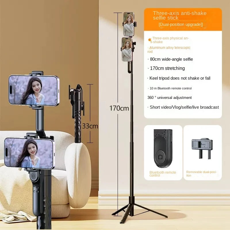 Stabilizator za telefon za 1 ili 2 telefona sa led svetlom