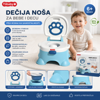 Ergonomska Dečija Noša za Bebe – Stabilna Noša sa Protivkliznom Bazom i Uklonjivom Posudom