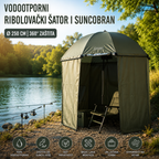 Vodootporni Ribolovački Šator Suncobran 250cm – Profesionalna Zaštita za Pecanje, Kampovanje i Boravak u Prirodi