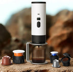 3u1 Prenosiva Espresso Mašina 12V sa Grejanjem Vode, LCD Displejom i Adapterima za Kapsule