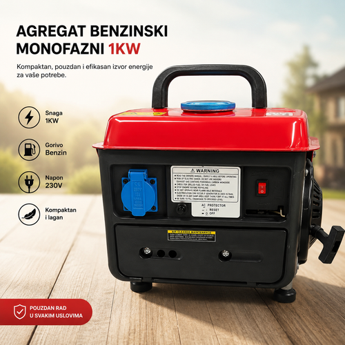 agregat, benzinski agregat, monofazni agregat, agregat 1kw, generator struje, prenosivi generator, generator 230v, agregat za kuću, agregat za vikendicu, agregat za kampovanje, agregat za gradilište, rezervni izvor struje, mali agregat, benzinski generator, agregat za nestanak struje, generator za alat, generator za rasvetu, generator za pumpe, prenosiv agregat, kućni agregat, električni generator, agregat Srbija, baštenski agregat, kamp oprema, alati i oprema