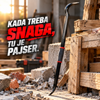 Pajser Strong Deblji – Čvrsti Metalni Pajser za Građevinske, Radioničke i Kućne Radove