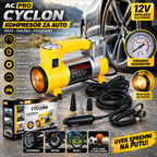 Kompresor za Auto AC-PRO CYCLON 12V – Prenosivi Auto Kompresor za Pumpanje Guma
