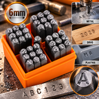 Set Brojeva i Slova za Ukucavanje 6mm – Čelični Udarači za Metal, Drvo i Plastiku