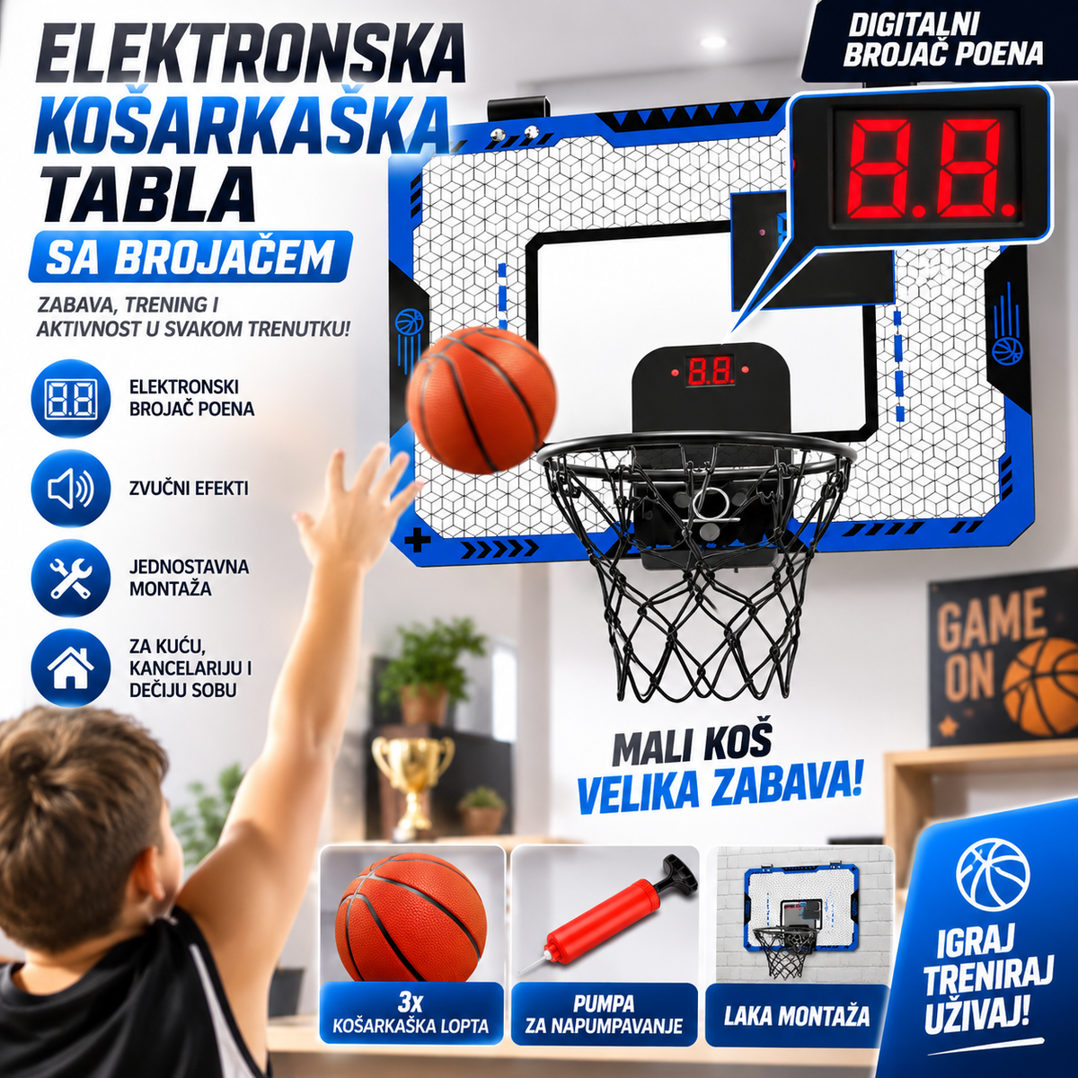 Elektronska Košarkaška tabla sa brojačem