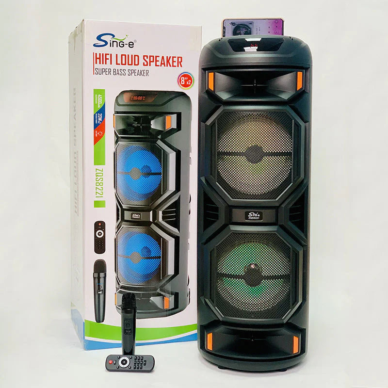 ZQS-8221 Karaoke Zvučnik – 40W Bluetooth sa Bežičnim Mikrofonom i Jakim Basom